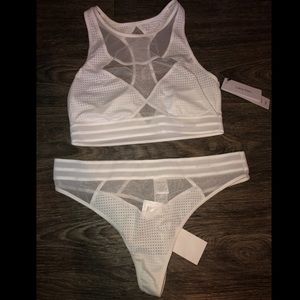 NWT CK Mesh lined Bralette+Thong set